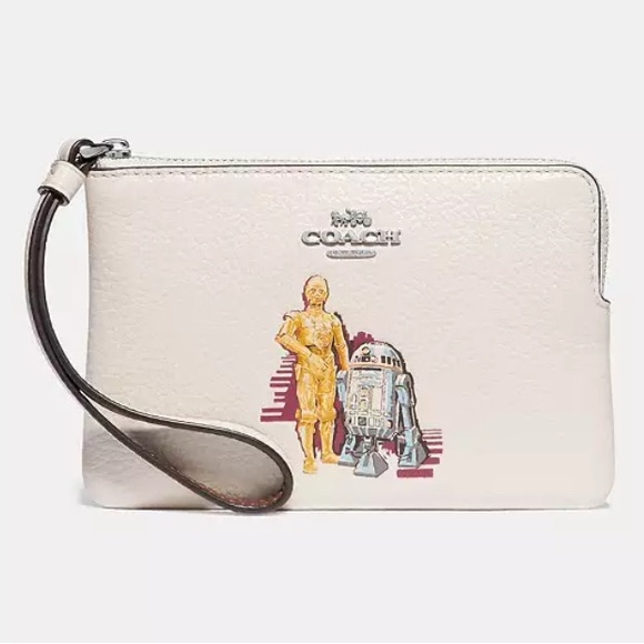 Coach x Star Wars C3PO & R2D2 Corner Zip Wristlet - Picture 1 of 8